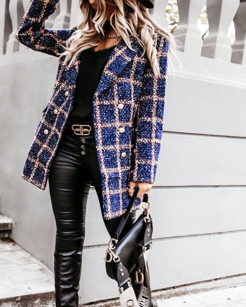The Plaid Print Blazer