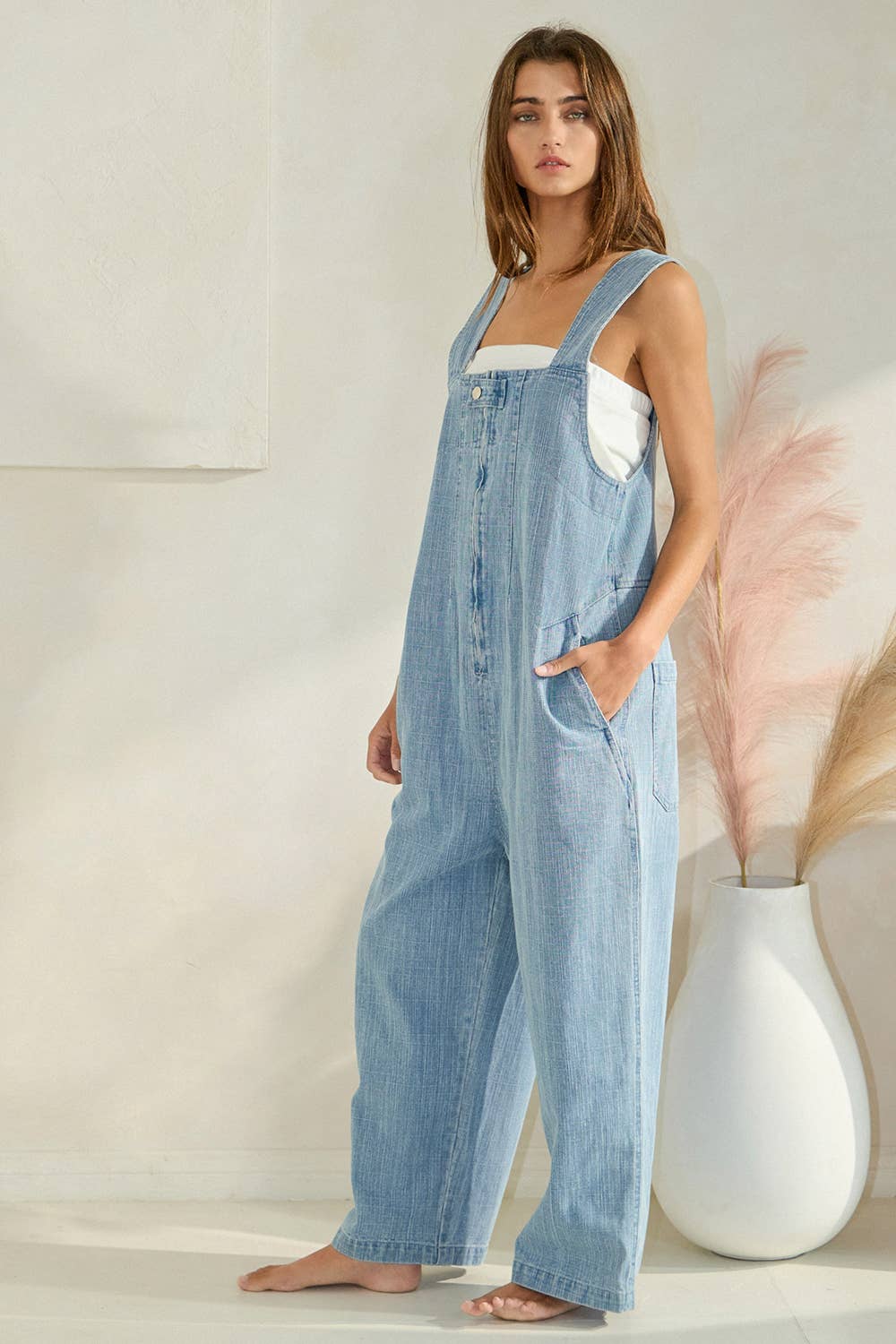 Denim Overalls Jumpsuit