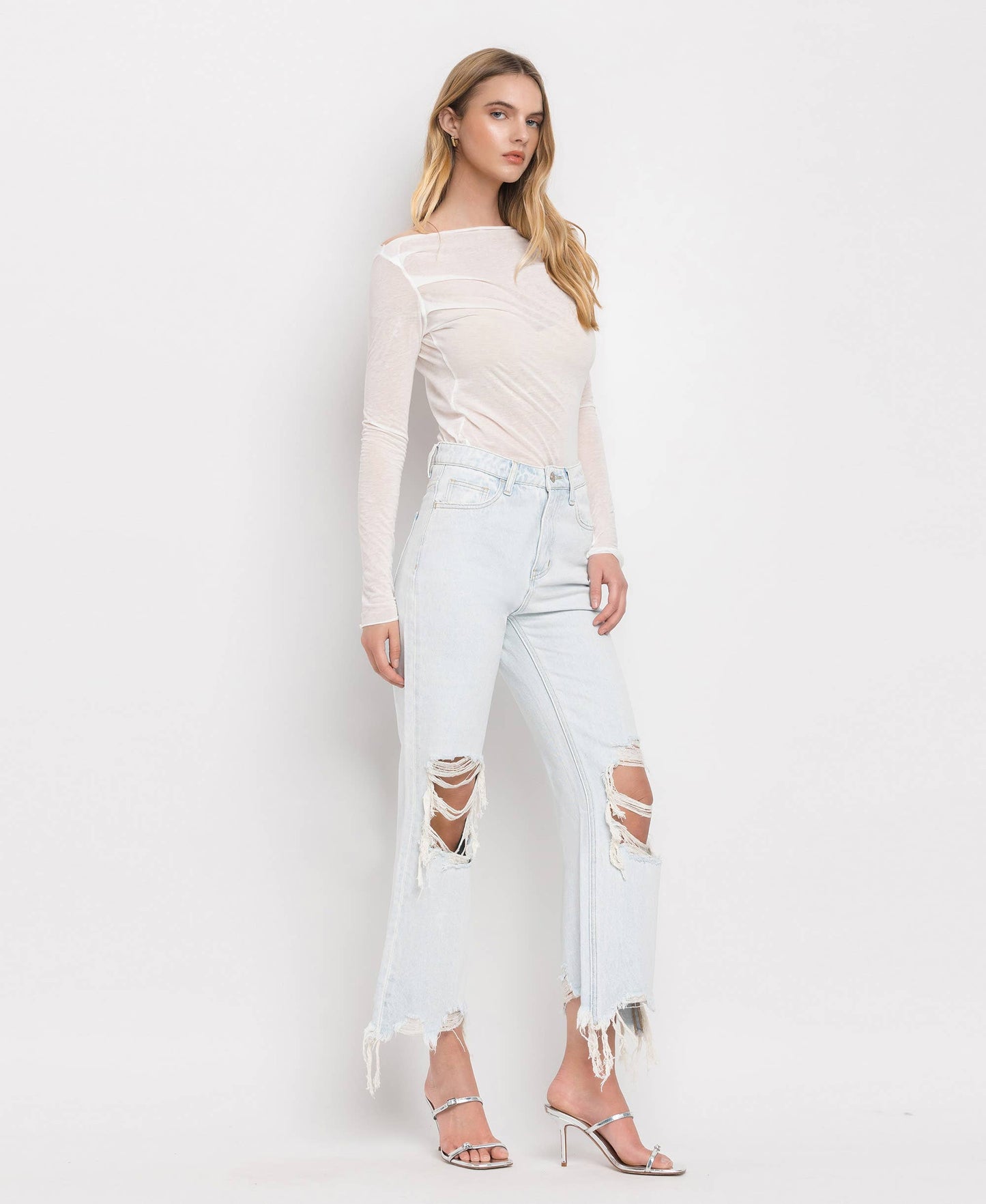 90'S VINTAGE HIGH RISE CROP FLARE