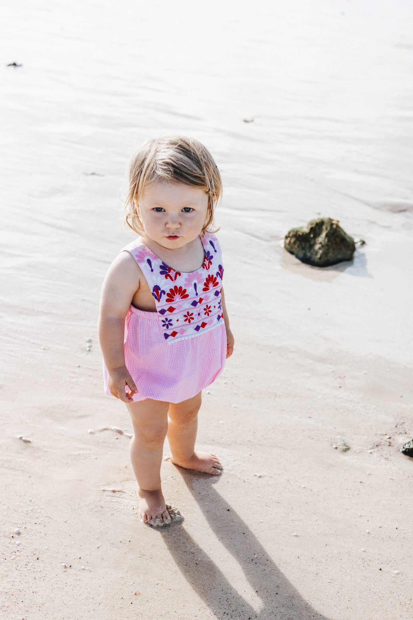 Layla Bubble Pink Gingham: 6M