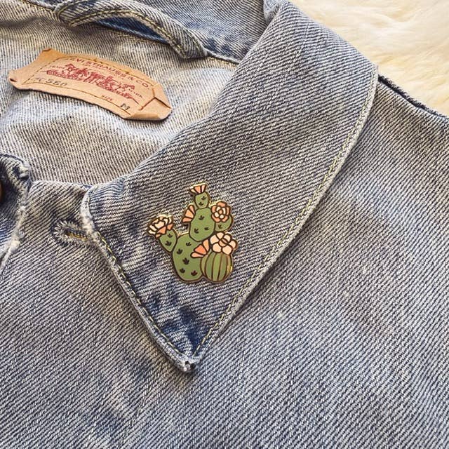 Prickly Pear Cactus Pin