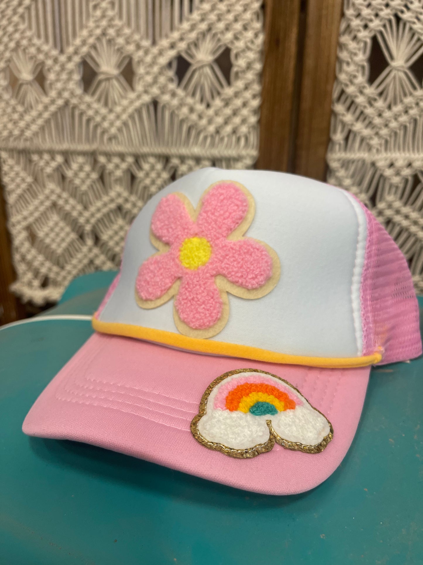 Kids patched trucker hat
