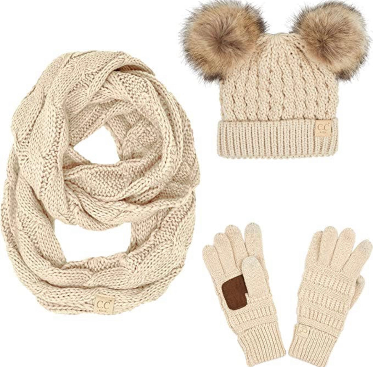 CC Beanie Double Poms