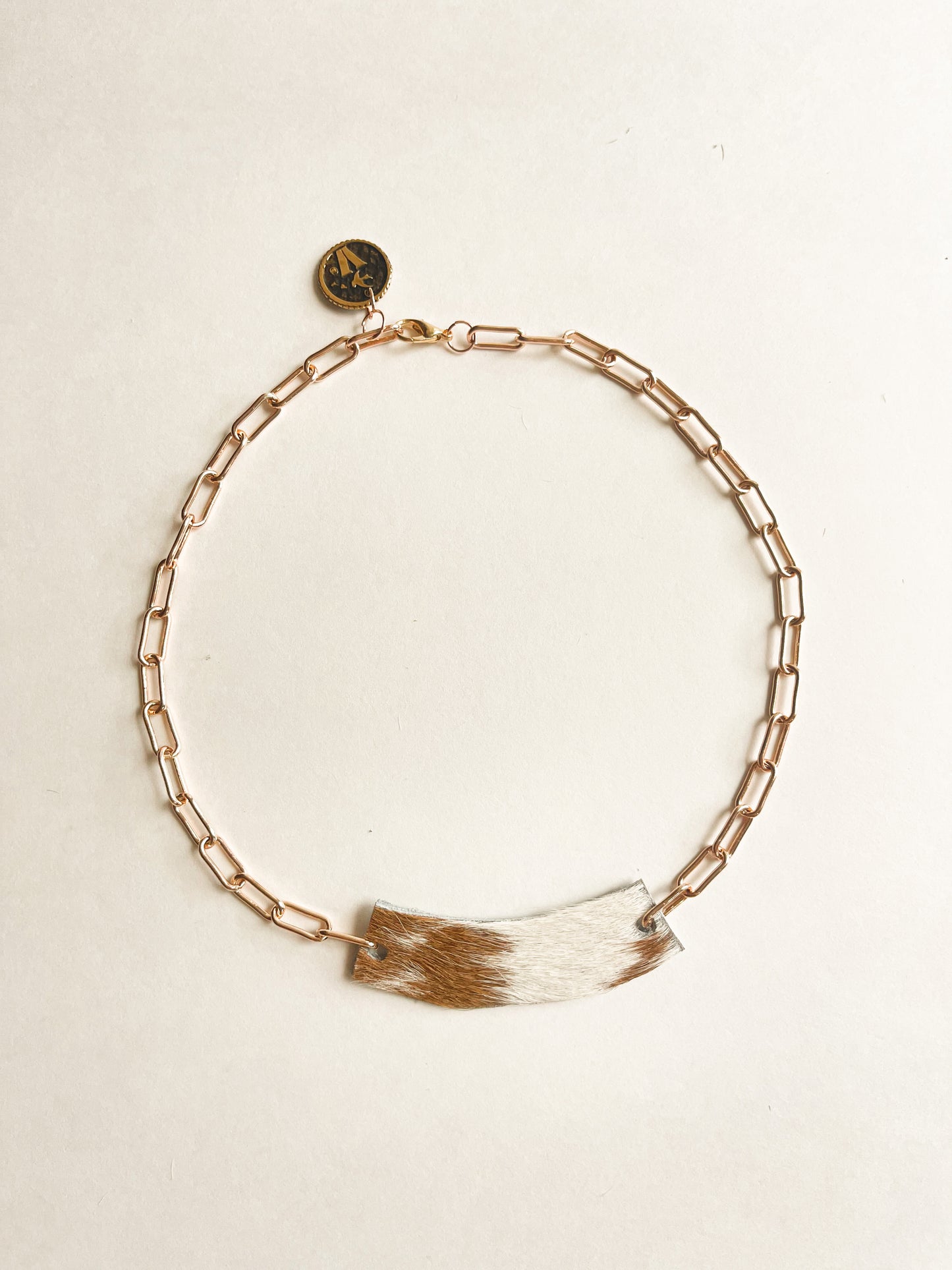 Modern Cowgirl Cowhide Necklace