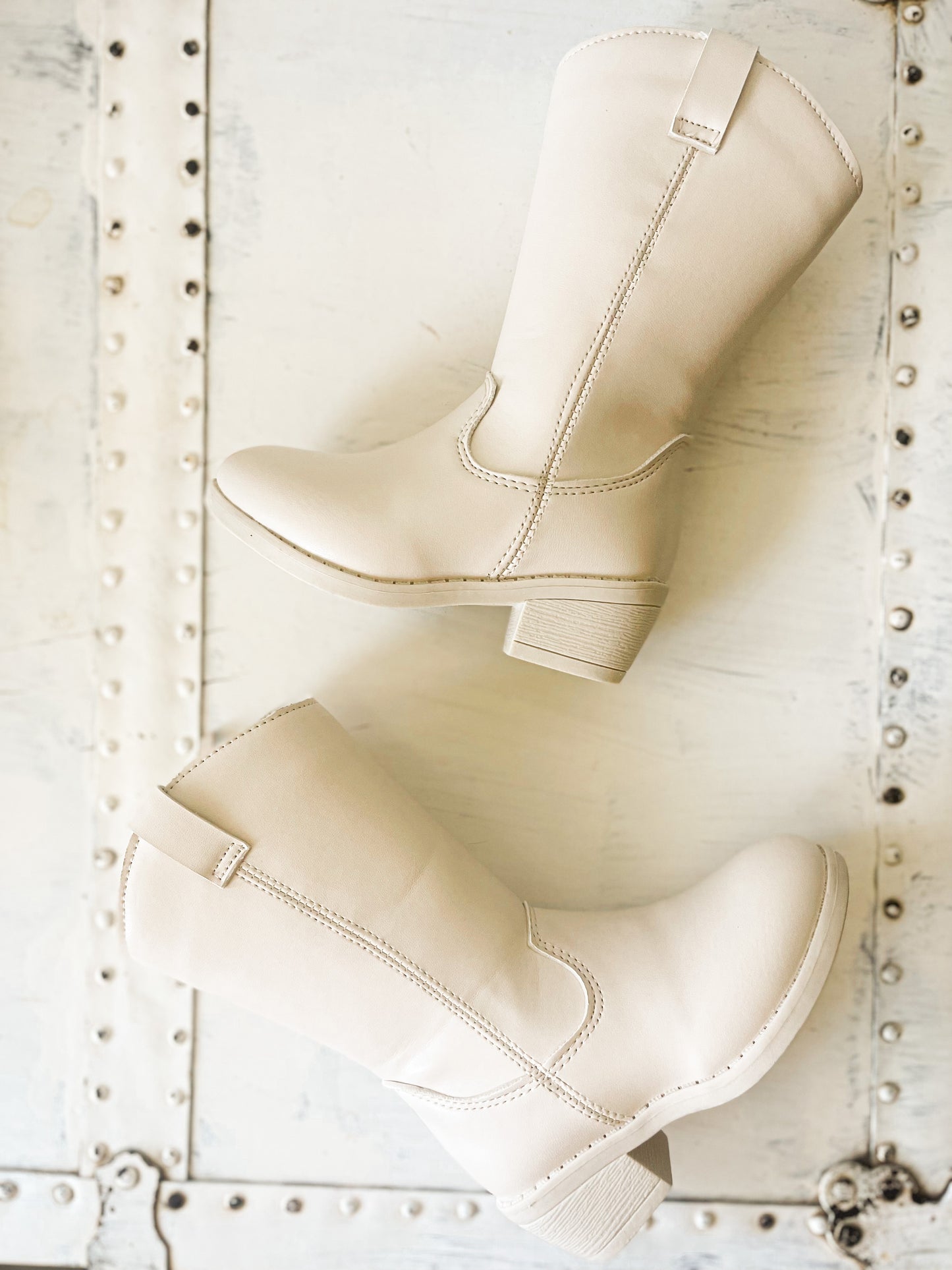 White Western Boots
