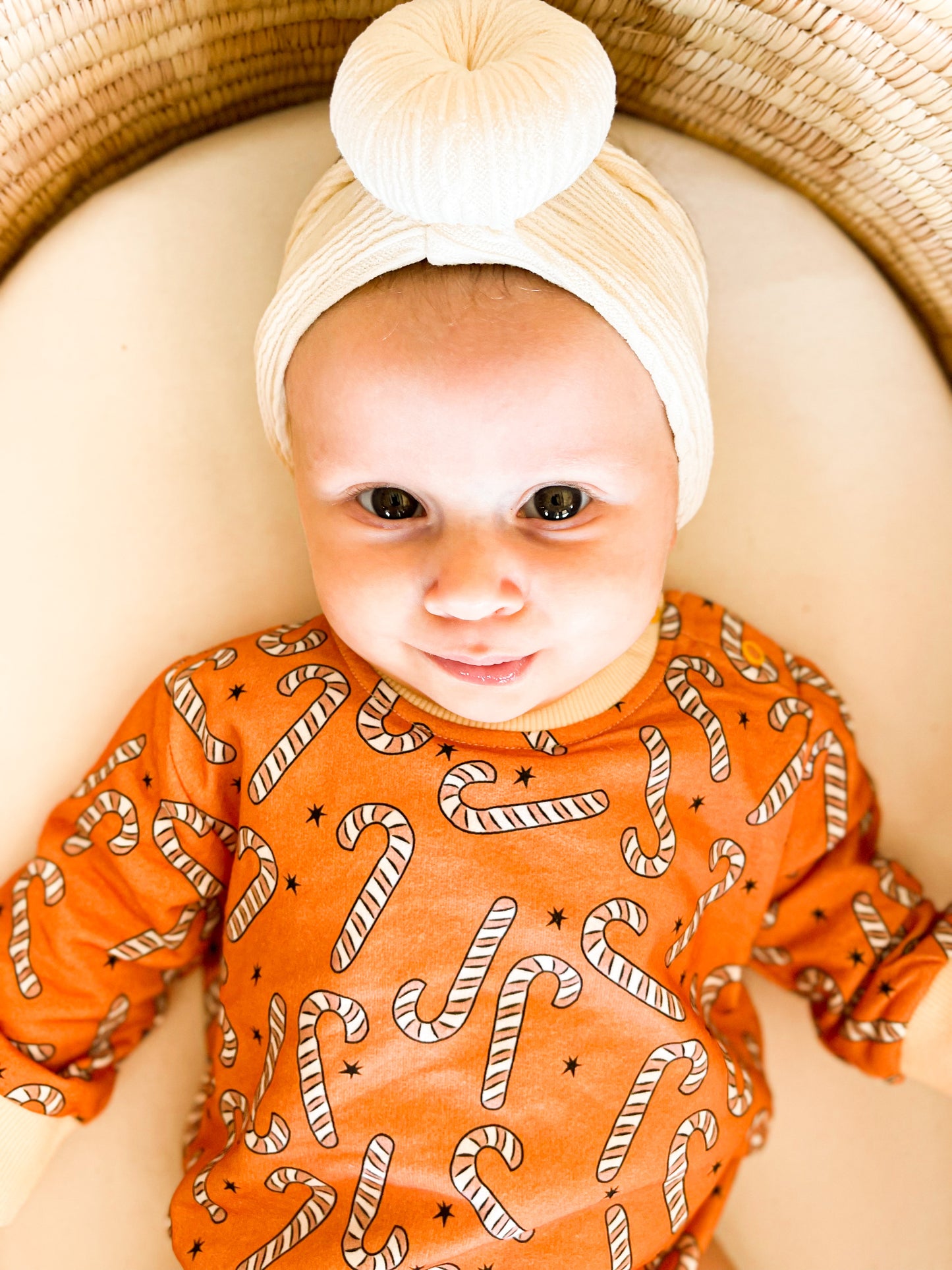 Orangecicle Candy Cane Bubble Romper