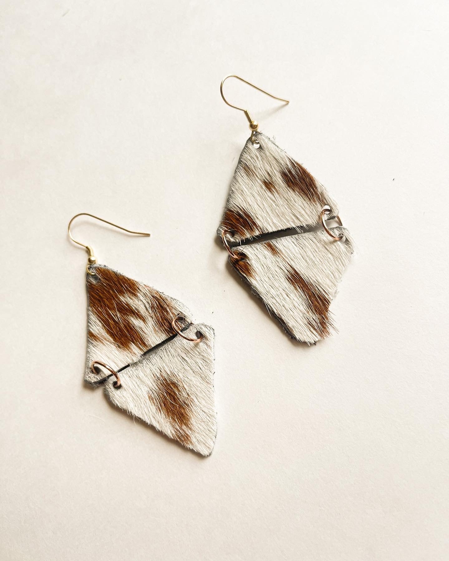 Modern Cowgirl Cowhide Earrings