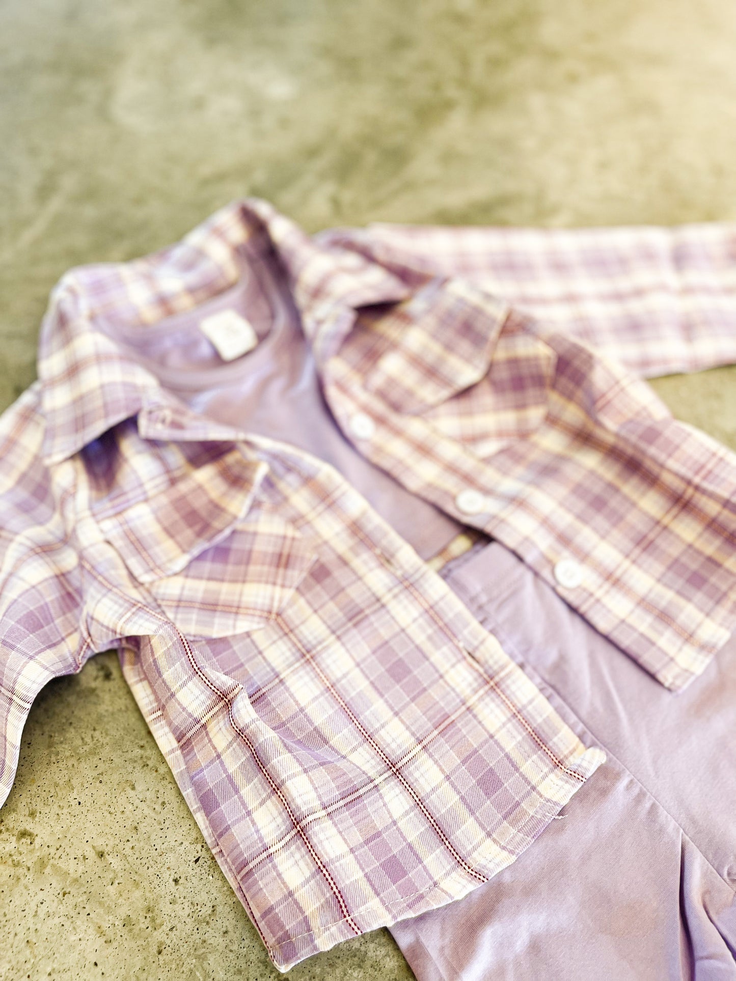 Lavender Plaid Shacket
