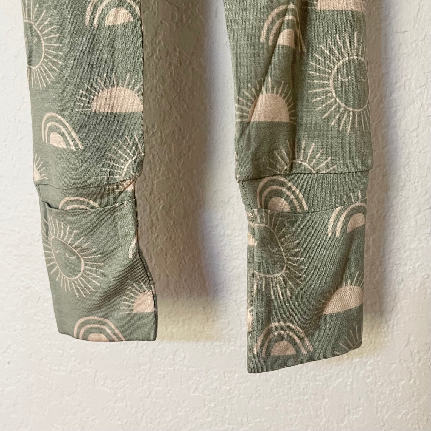 Celestial Sun Bamboo Convertible Foot Pajama Romper Sleeper