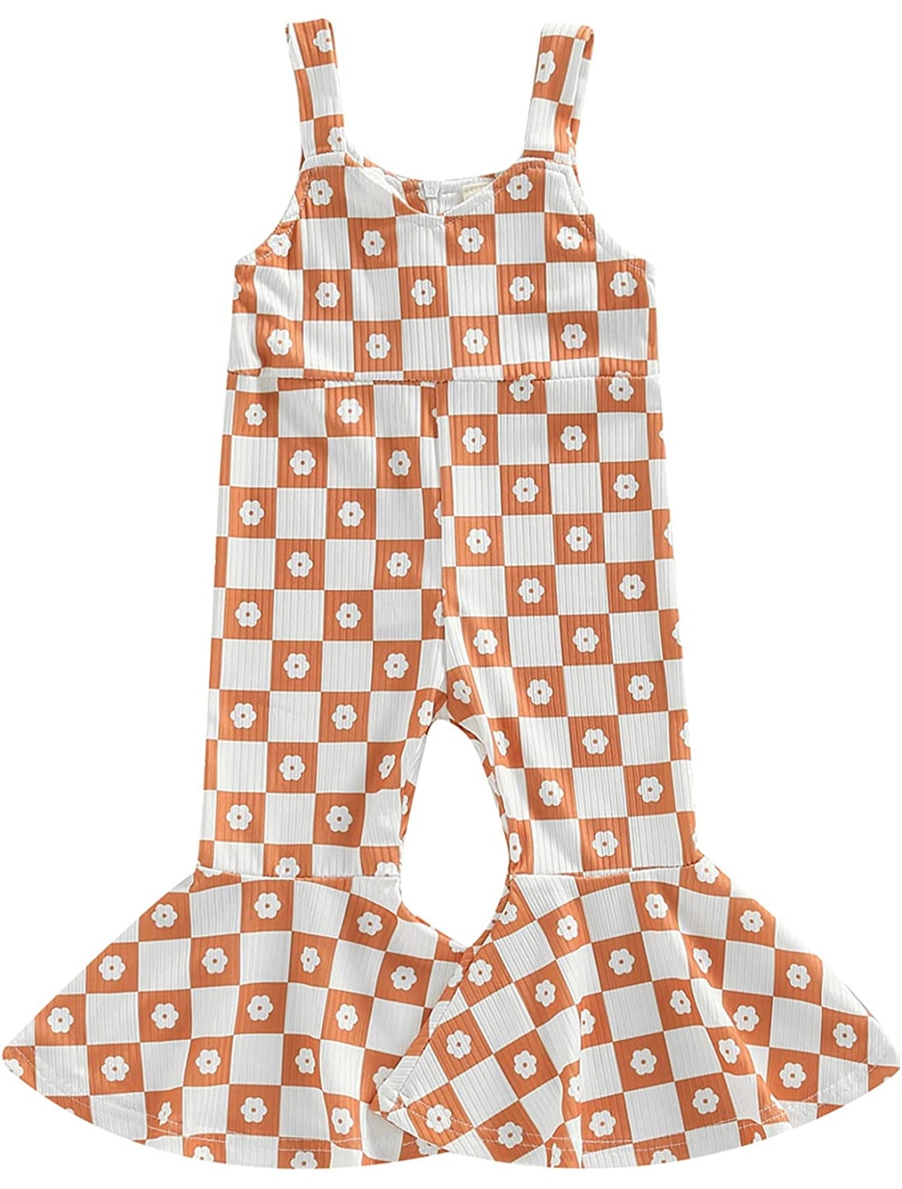 Checkered Flower Jumpsuit