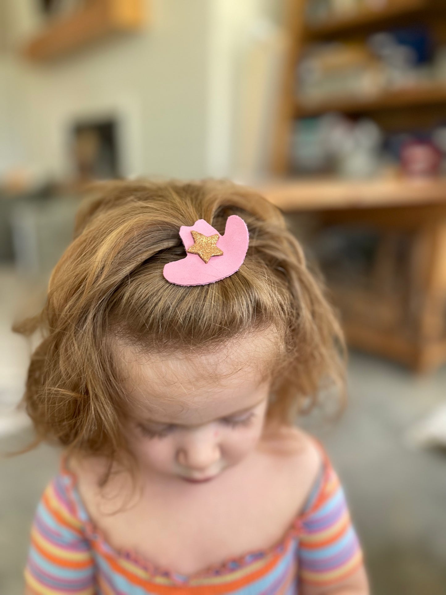 Pink Cowgirl Hat Clips