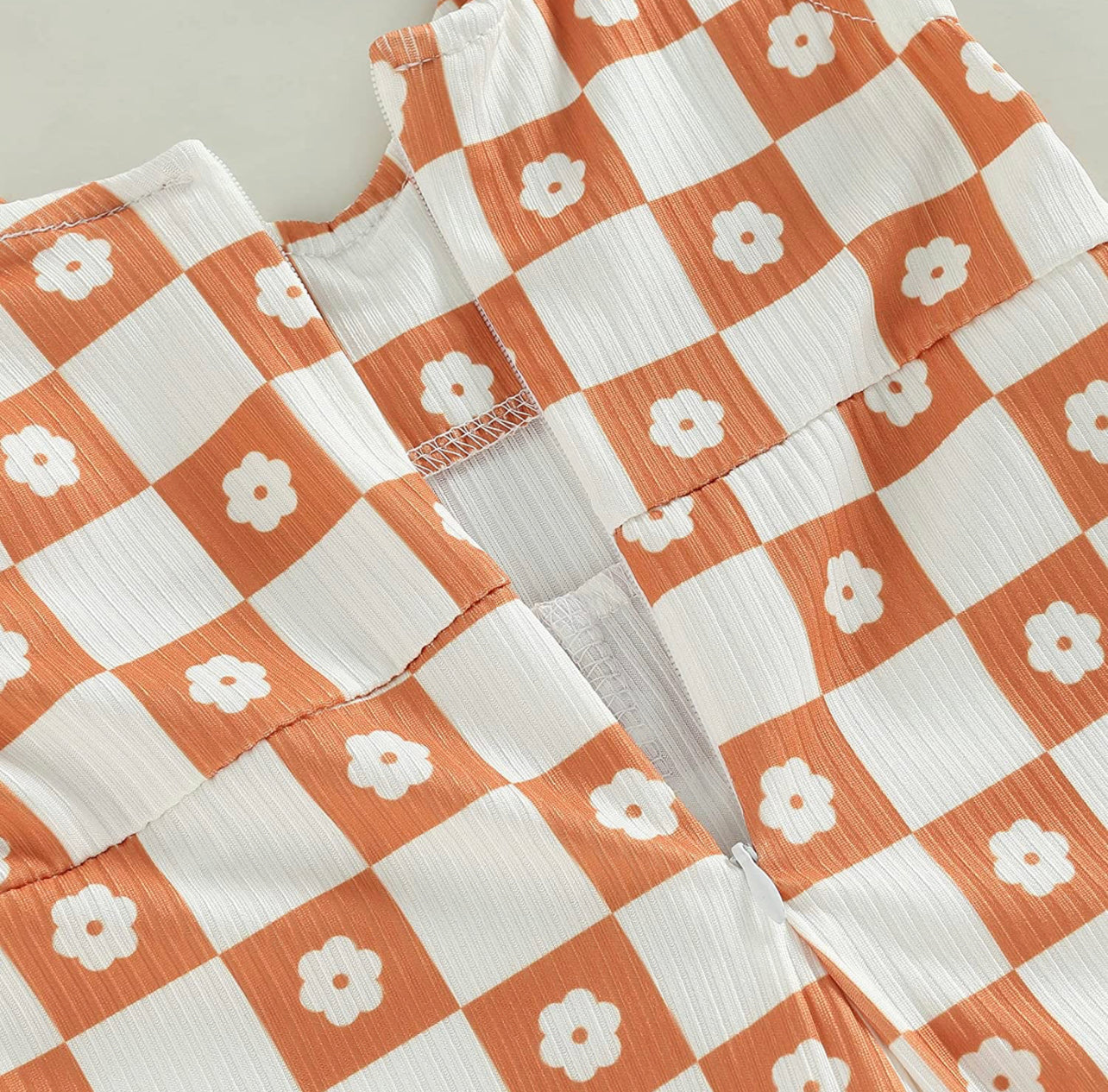 Checkered Flower Jumpsuit
