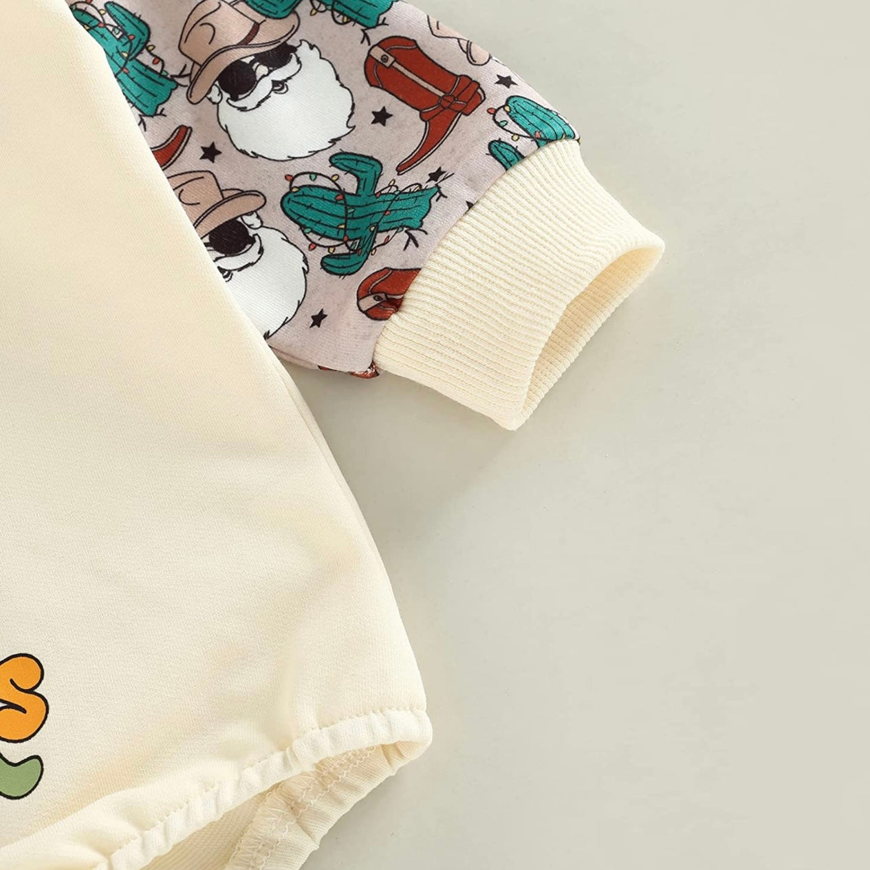 Cowboy Christmas Sweatshirt Romper