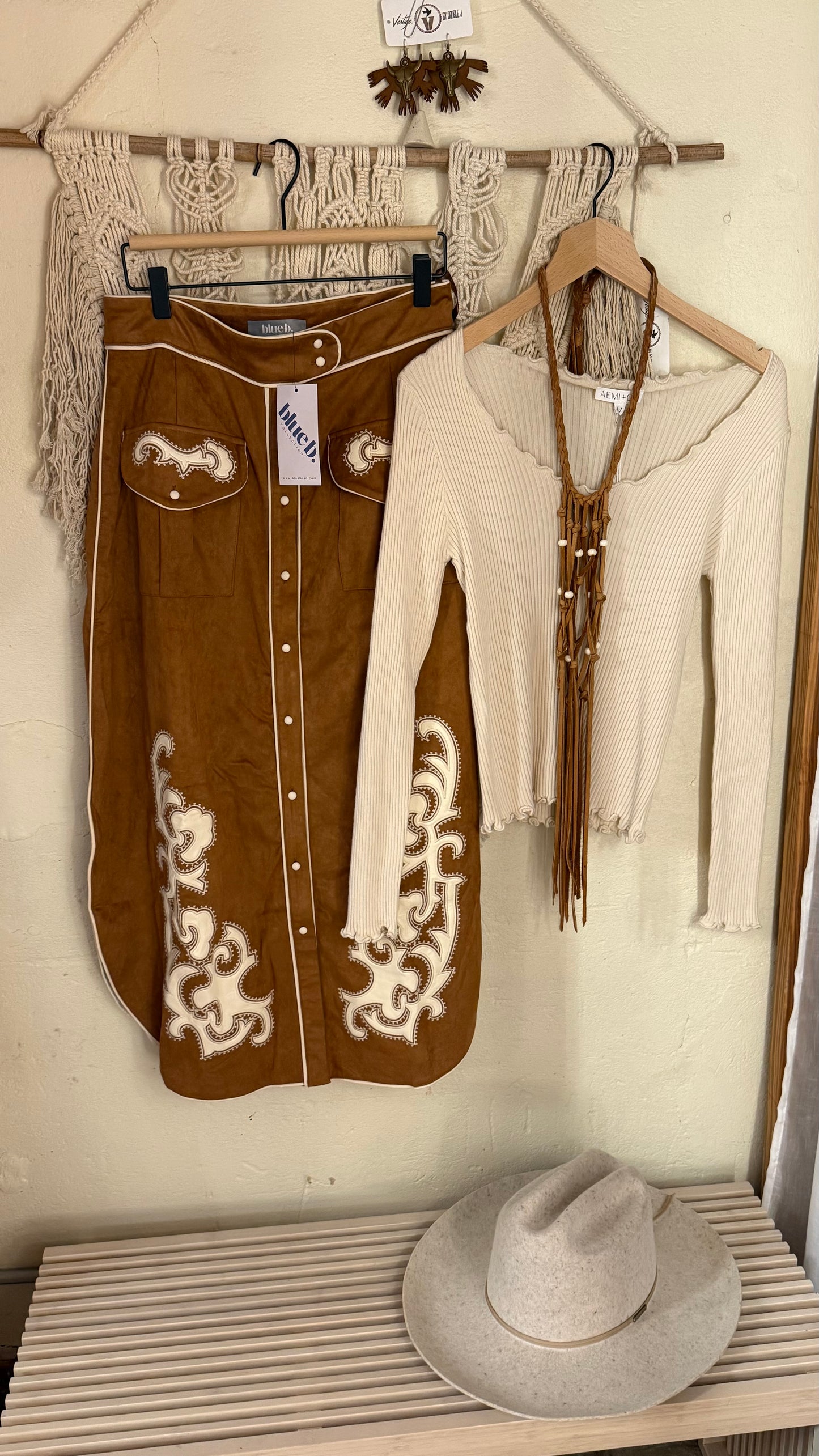 Western Suede Skirt