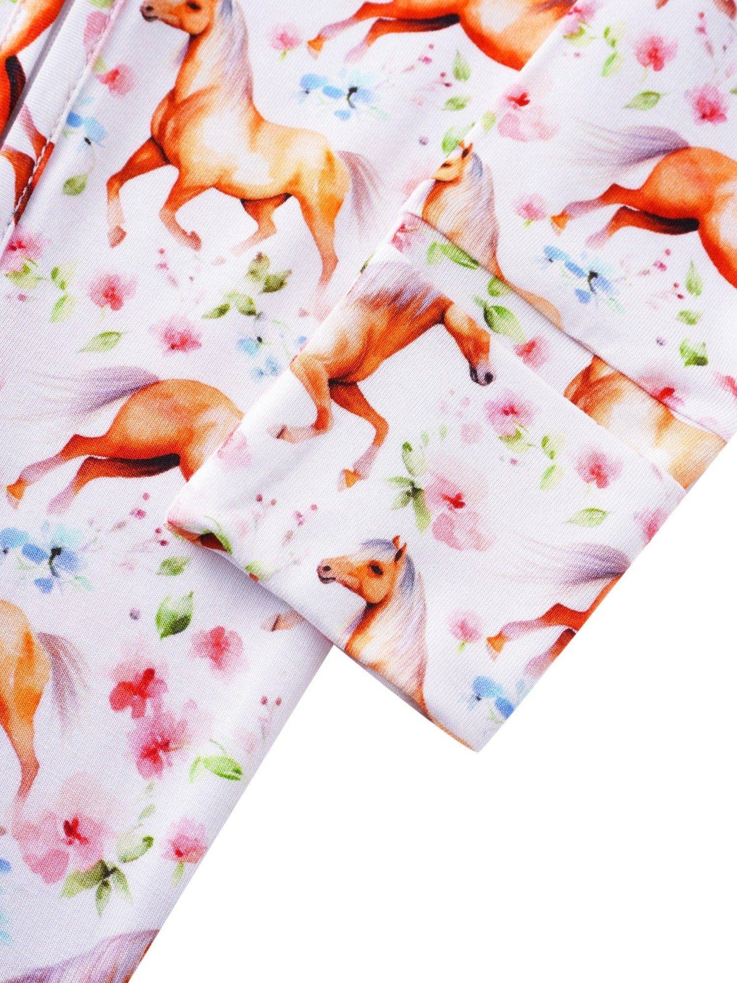 Horse Bamboo Baby Convertible Zippy Romper