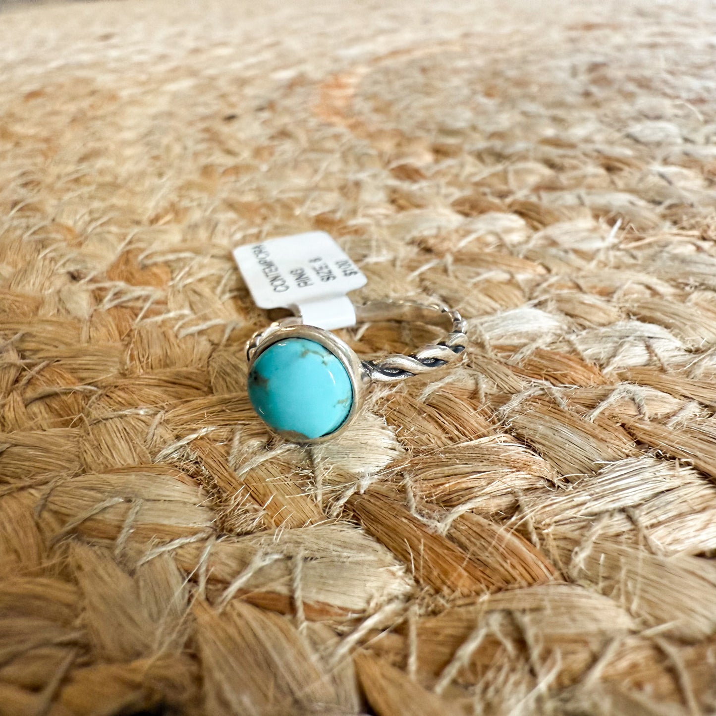 Kingman Turquoise Roped Ring