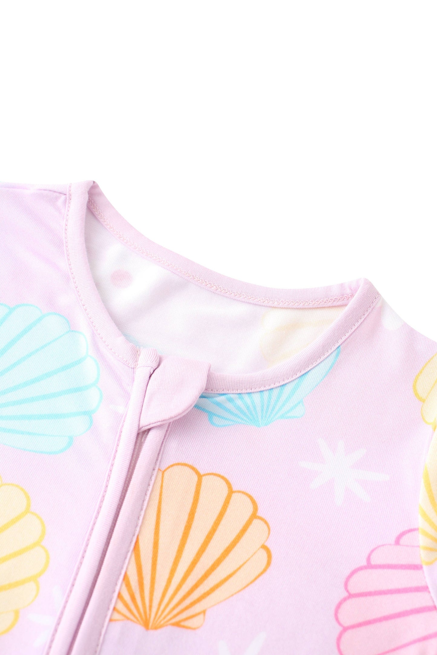 Colorful Seashell Bamboo Baby Convertible Zippy Romper