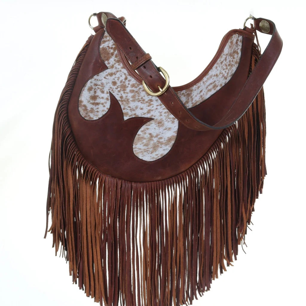 HBS01- roan cowhide hobo bag