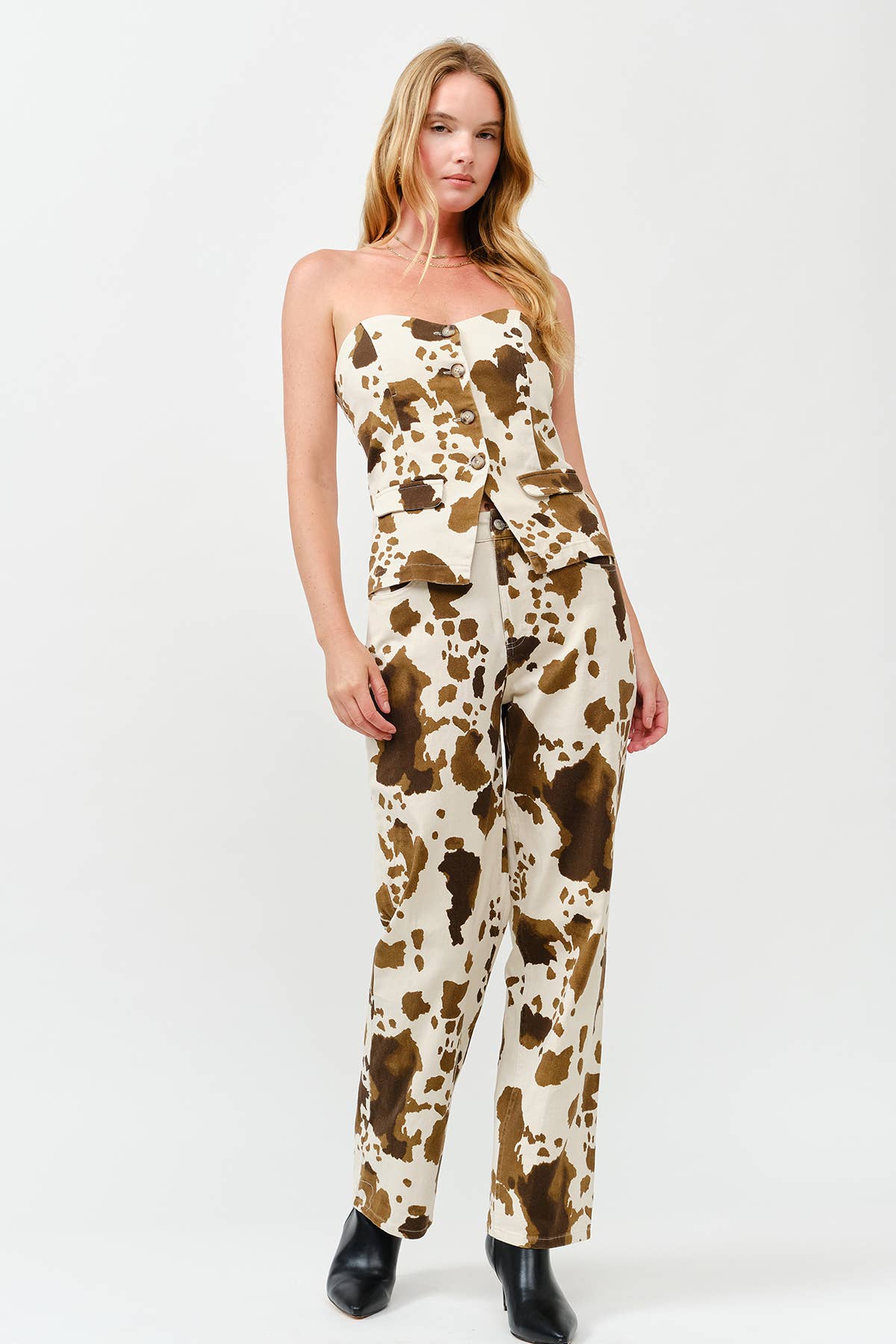 Cowhide Print Pants