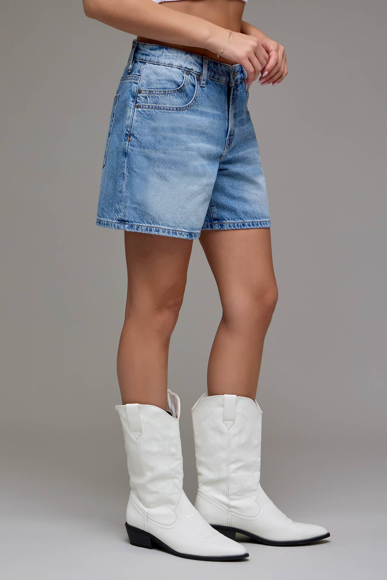 Medium Wash Classic Barrel Shorts