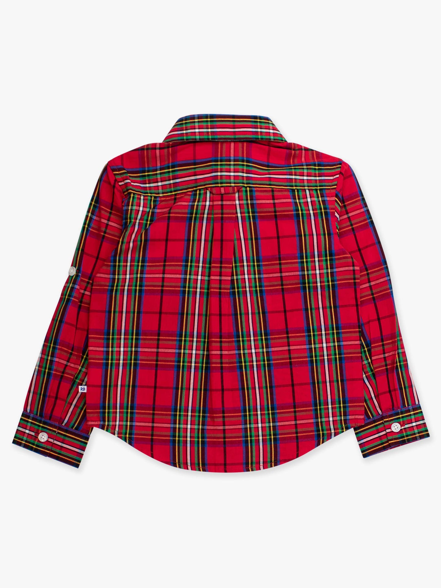 Boys Red Nicholas Plaid Long Sleeve Button Down Shirt