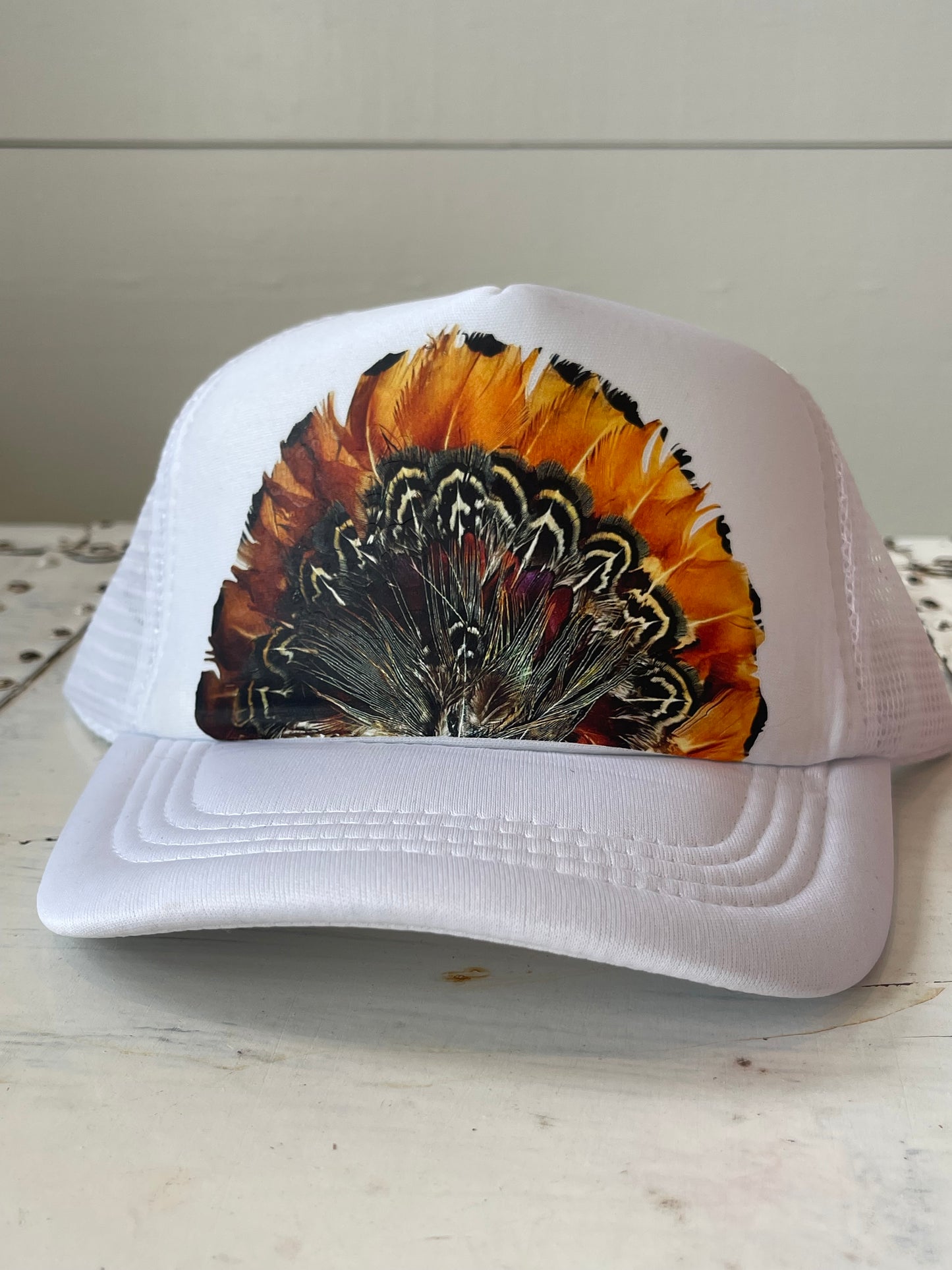 Kids printed pheasant trucker hat