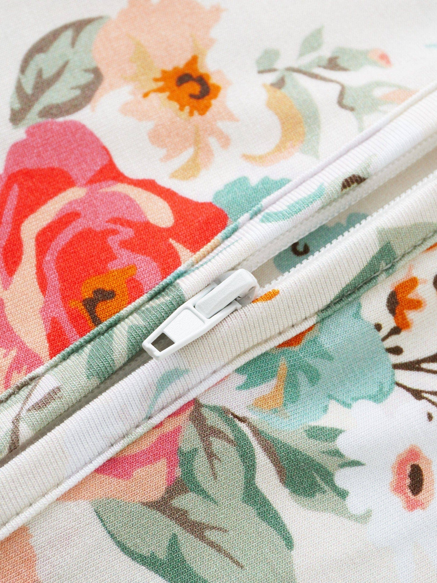 Retro Small Flowers Bamboo Baby Convertible Zippy Romper