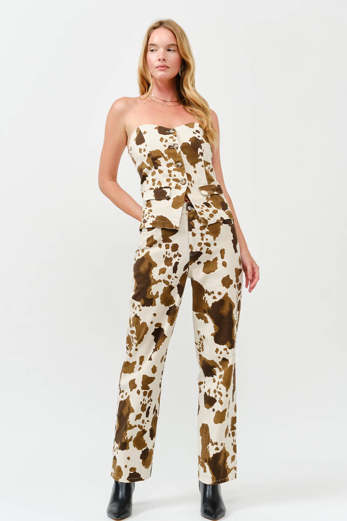 Cowhide Print Pants