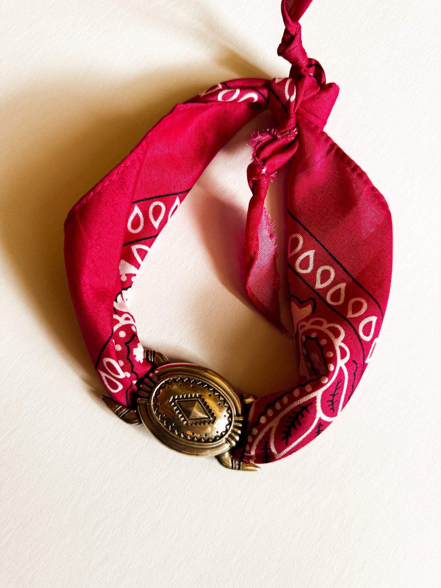 Blush Cowgirl Concho Bandana Necklace