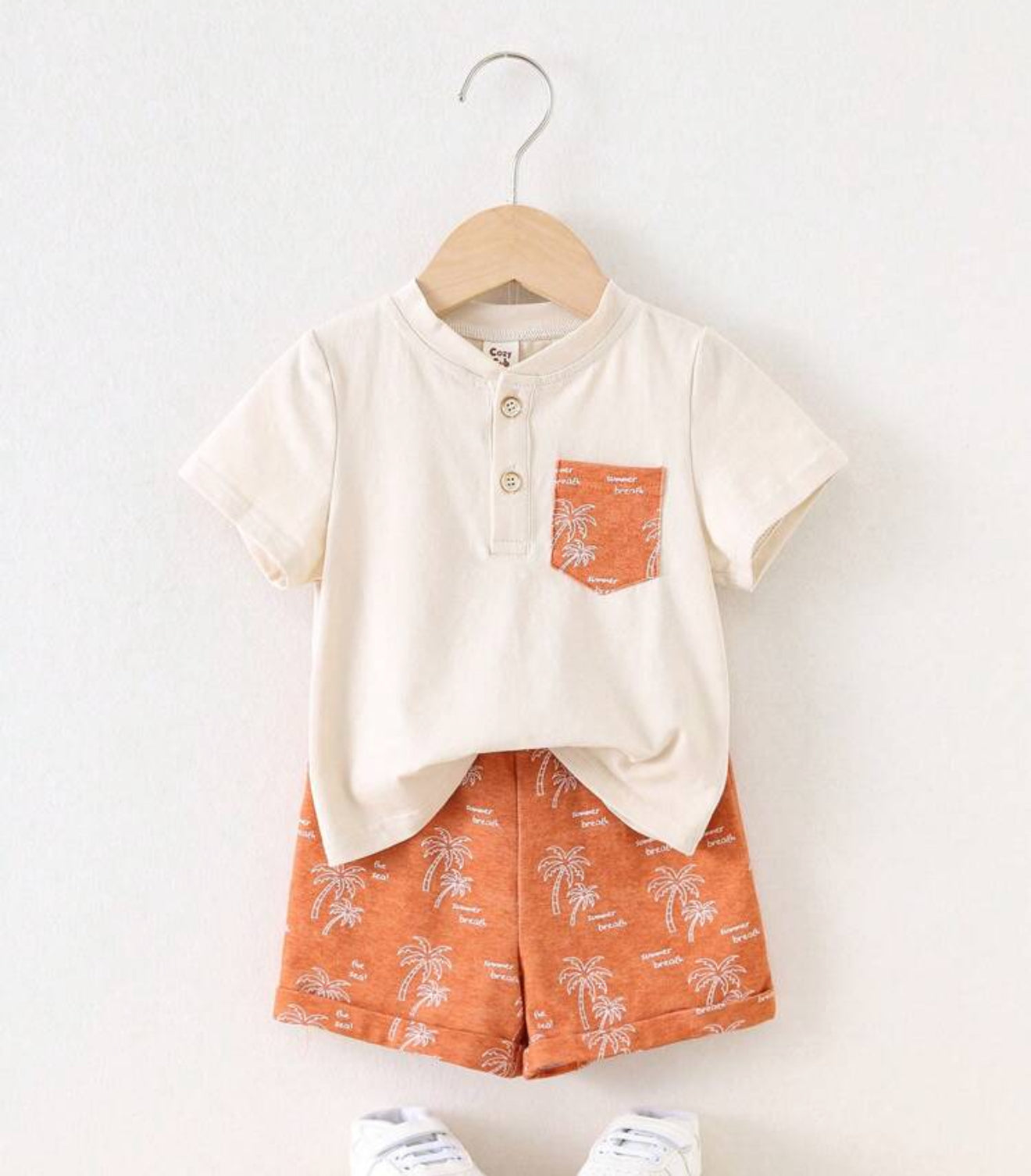 Palm Tree Shorts Set