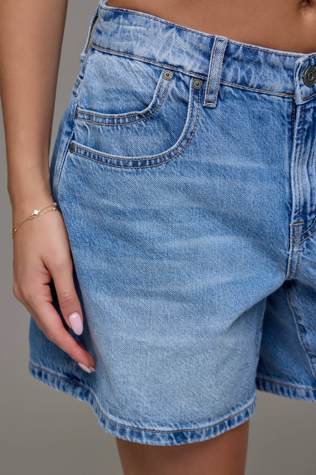 Medium Wash Classic Barrel Shorts