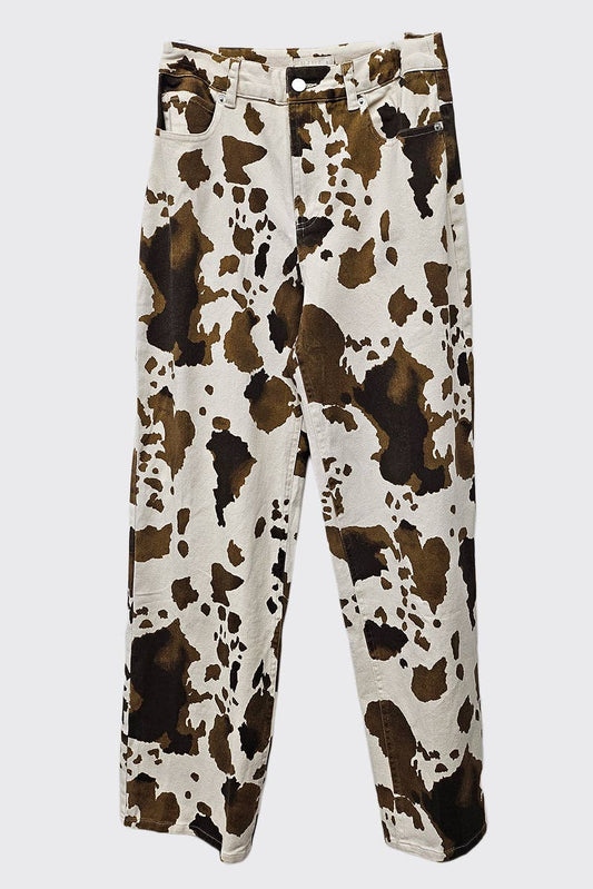 Cowhide Print Pants