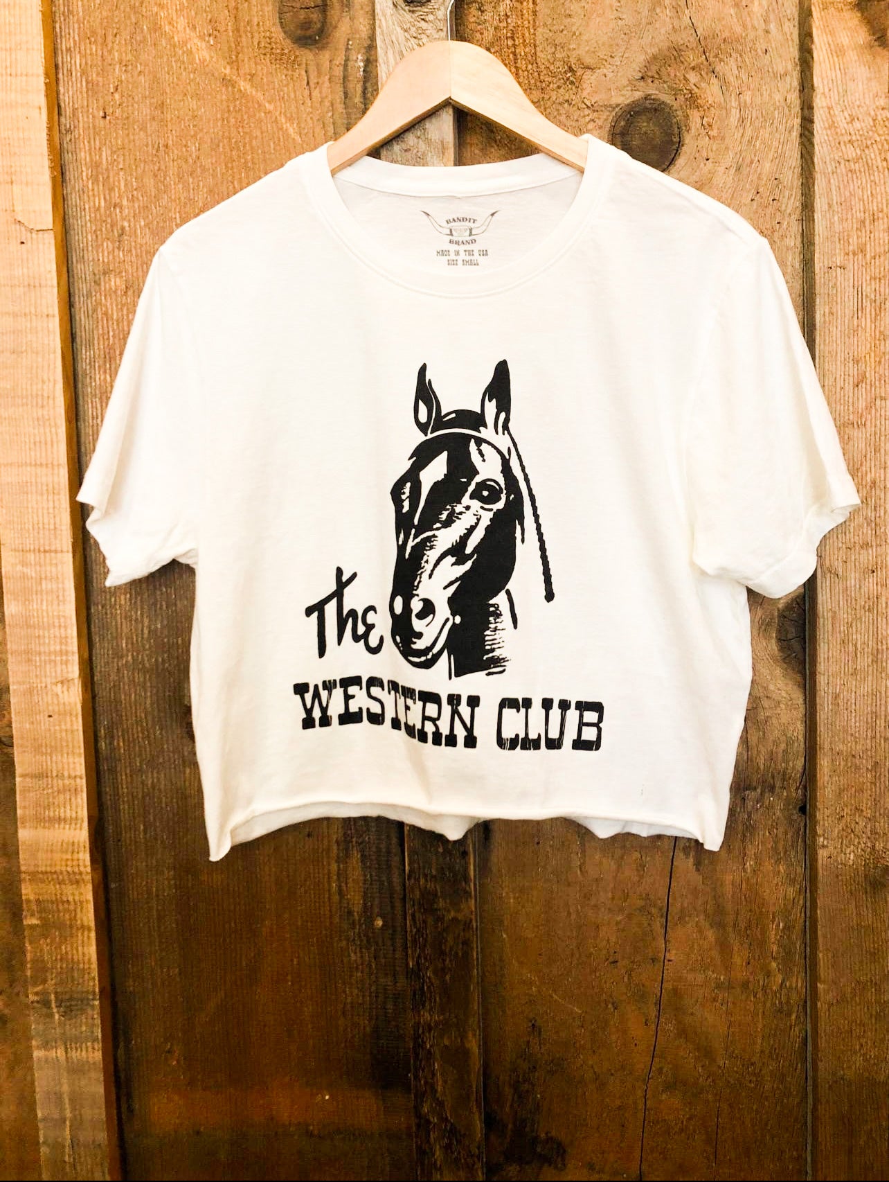 Western Club Crop Tee