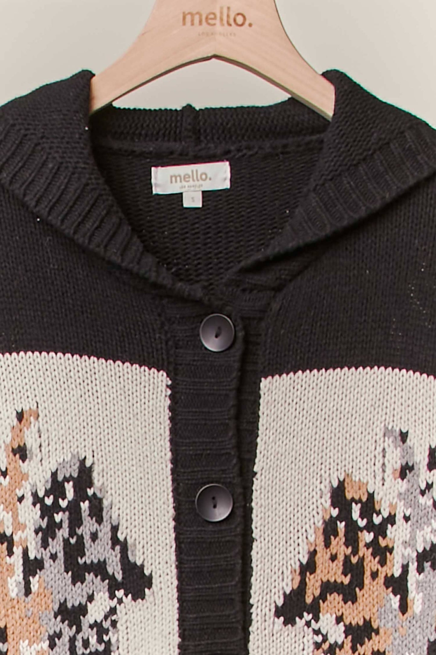 Horse Pattern Hooded Cardigan