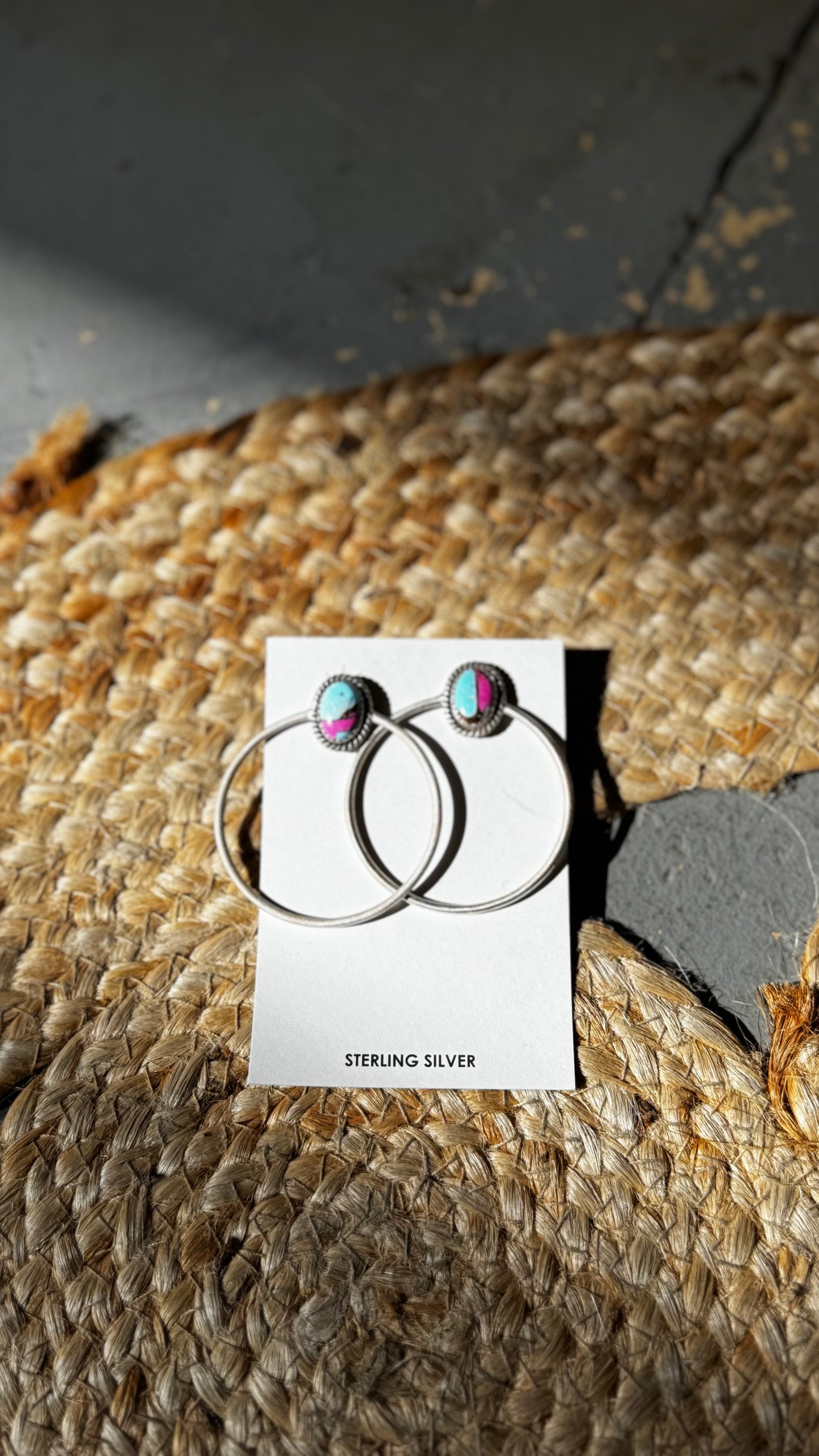 Cotton Candy Stud-Hoop Earring