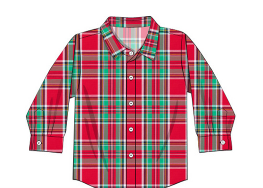 Boys Plaid Button-Up