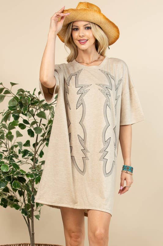 BOOT STITCH DRESS