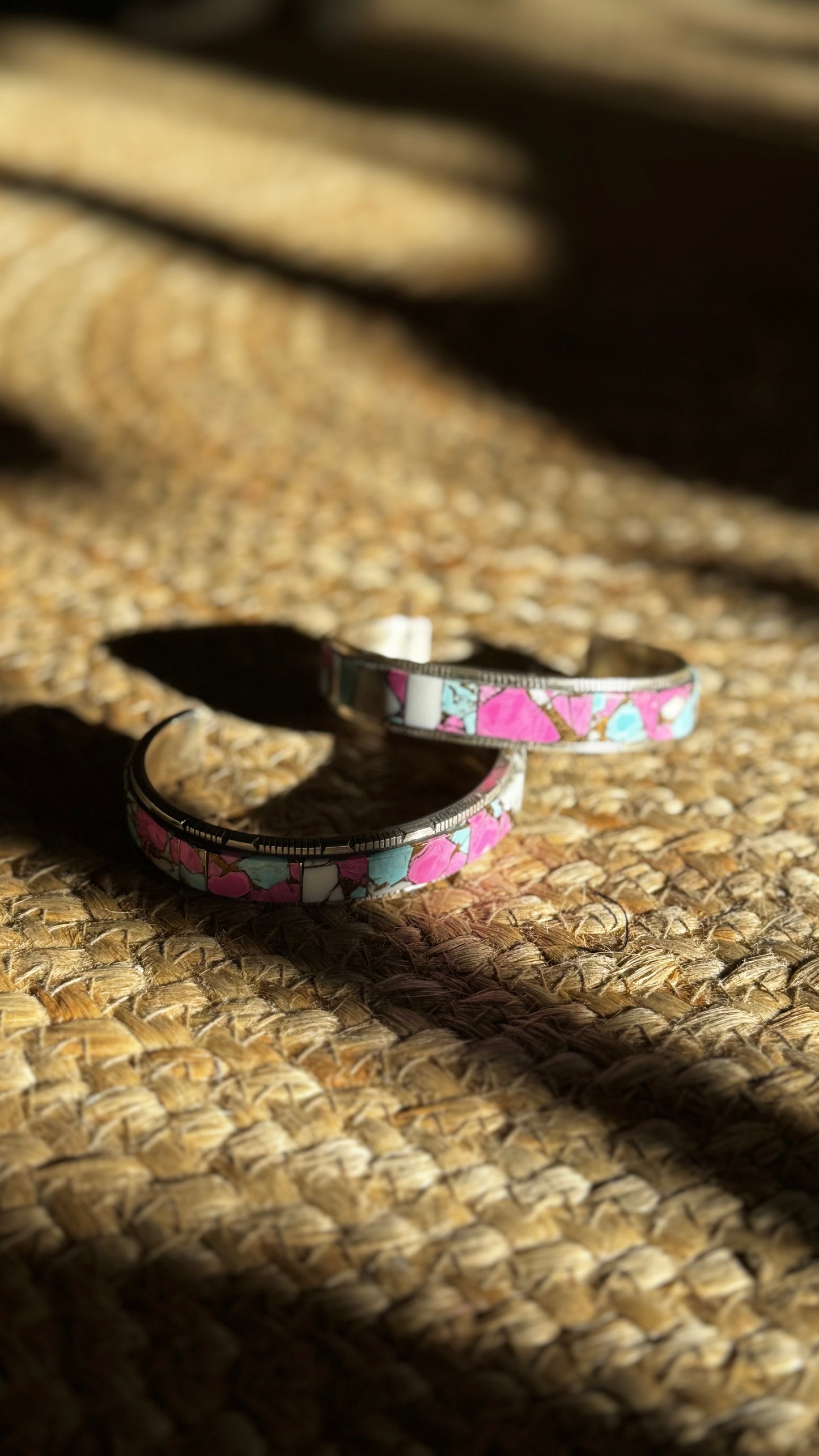 Handmade Cotton Candy Navajo Bracelet