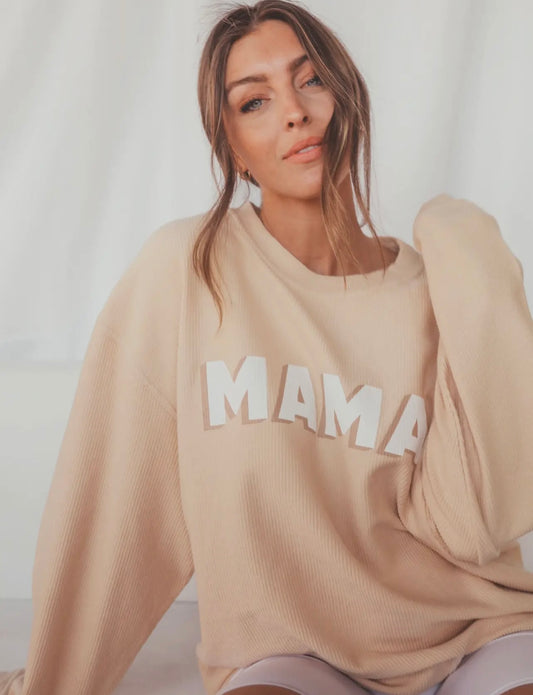 Ribbed Knit Mama Tee