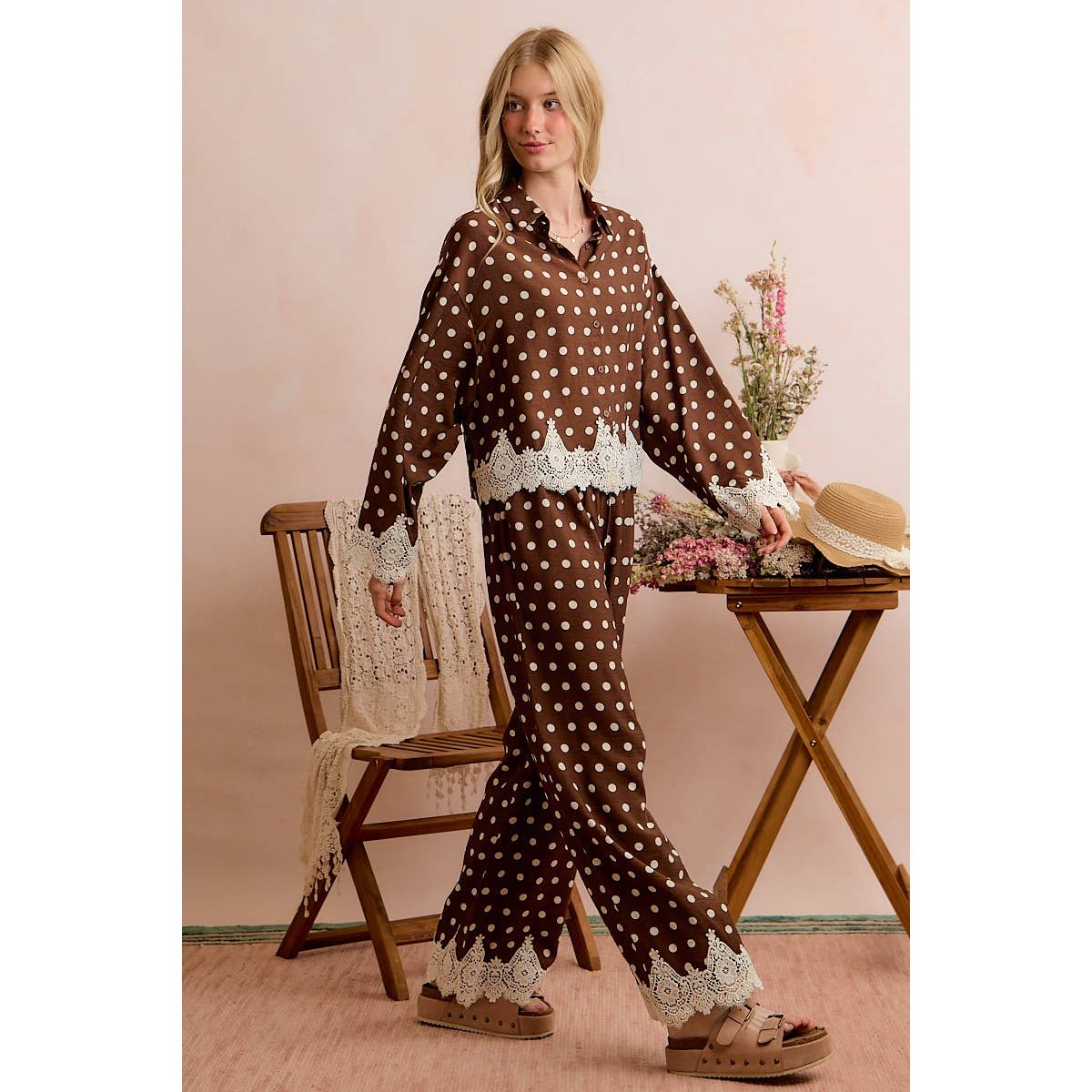 POLKA DOT LACE SET
