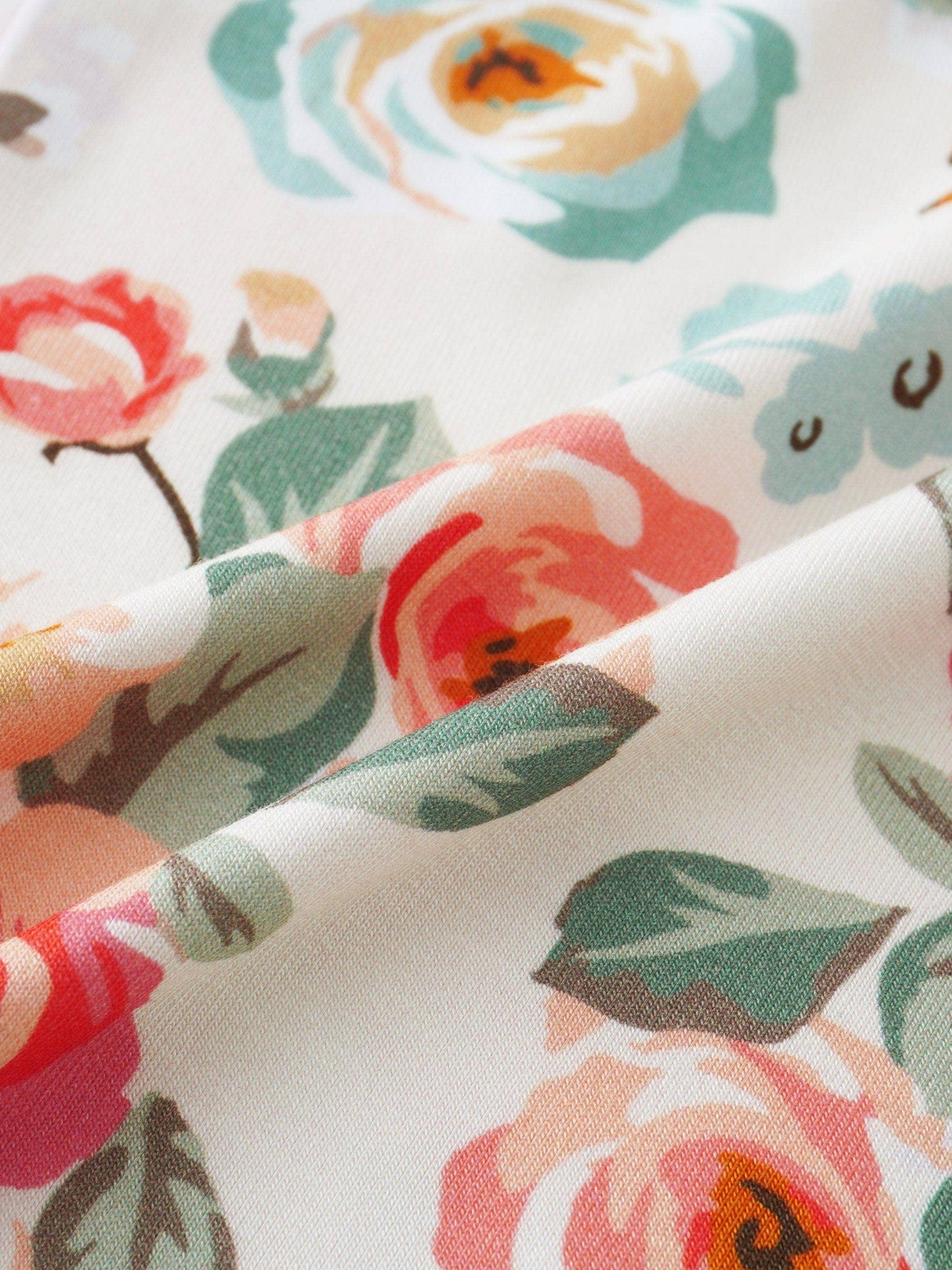 Retro Small Flowers Bamboo Baby Convertible Zippy Romper