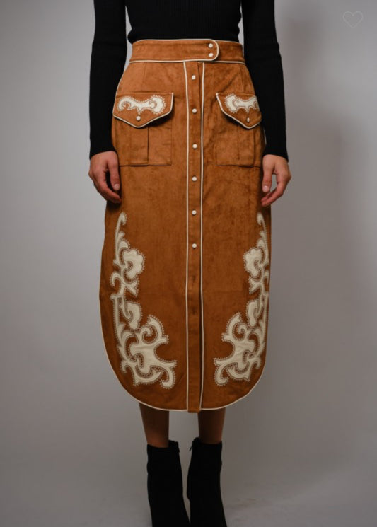 Western Suede Skirt