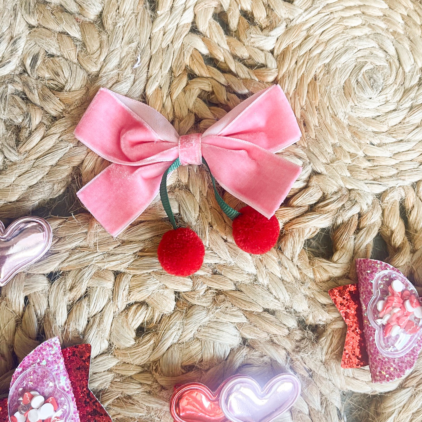 cherry bow clips