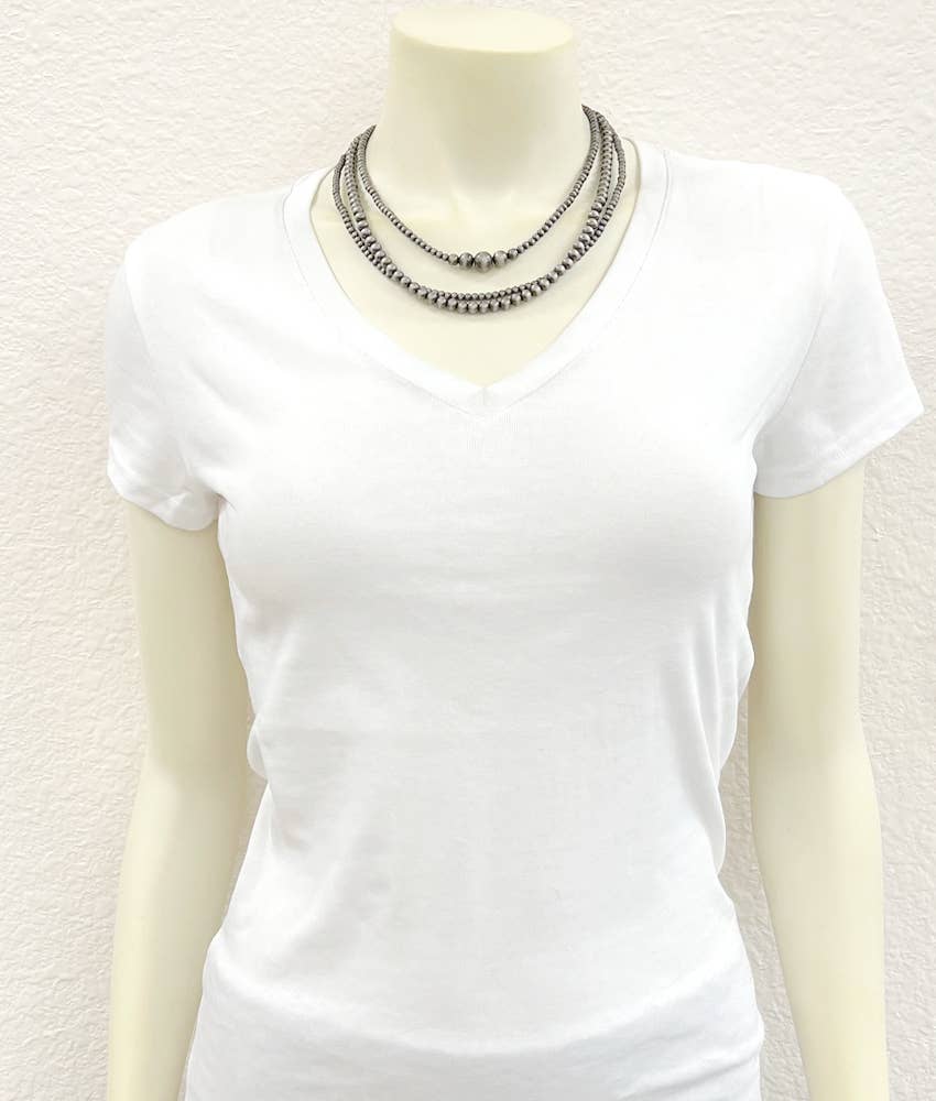 739455, Handmade 18" Navajo Bead Necklace