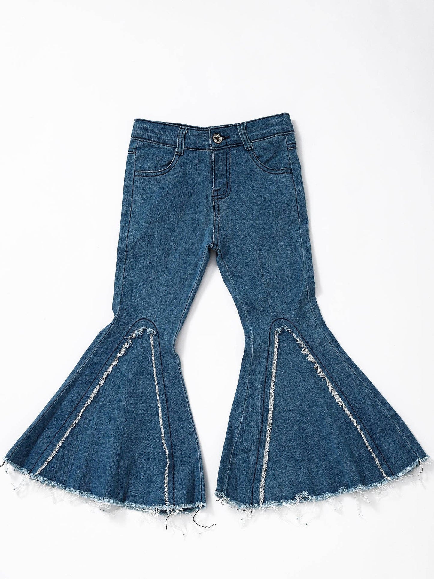 Girls Blue Flare Denim Bell Bottom Pants