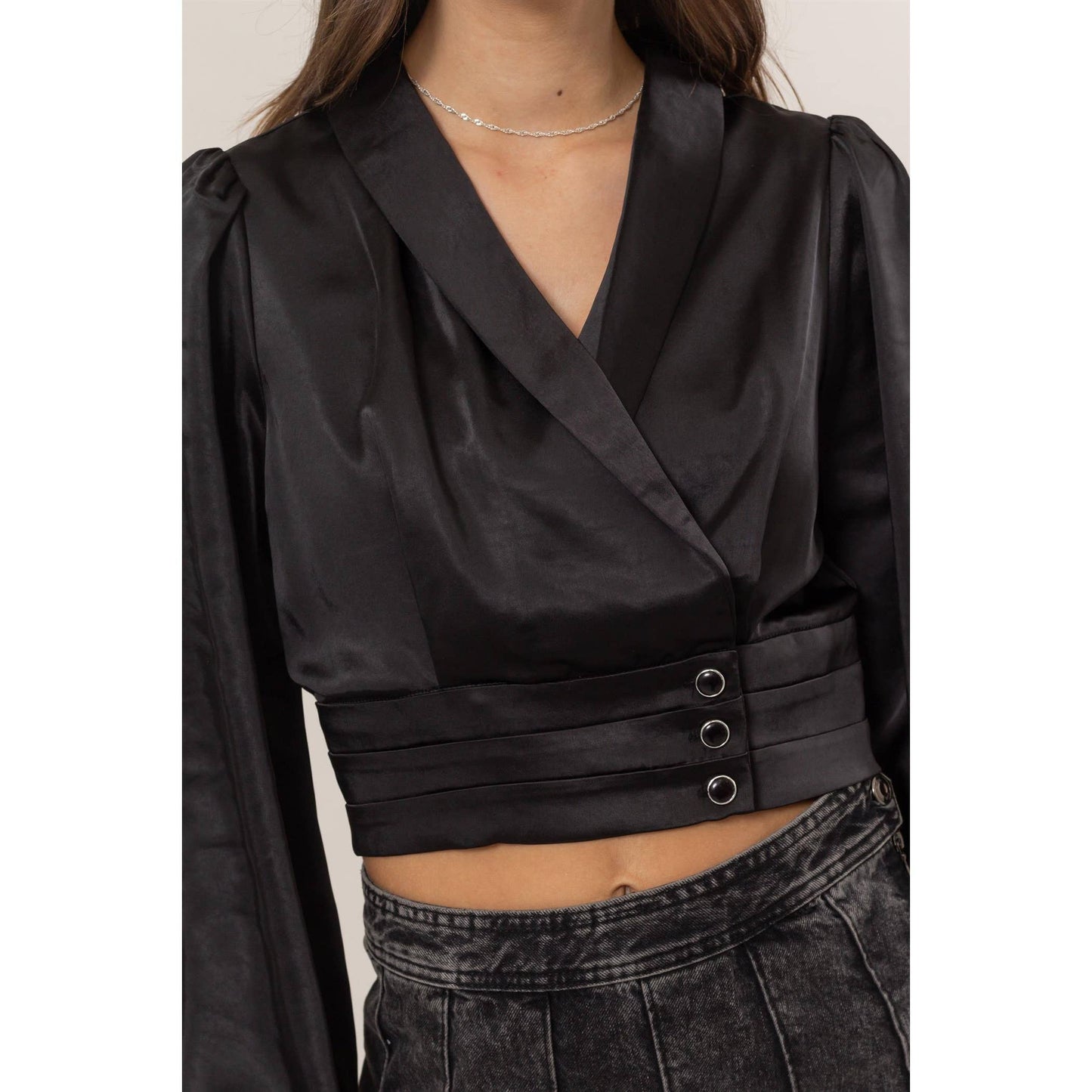 The Black Whisper Blouse
