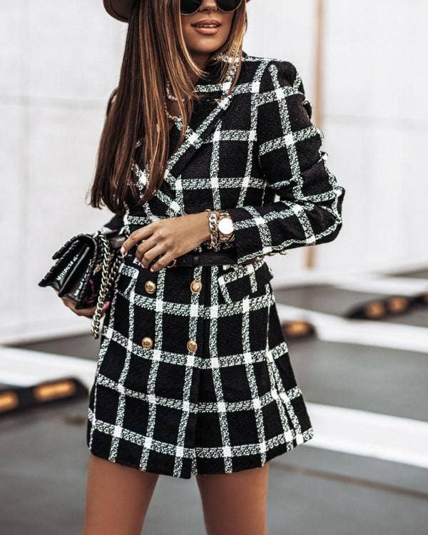 The Plaid Print Blazer