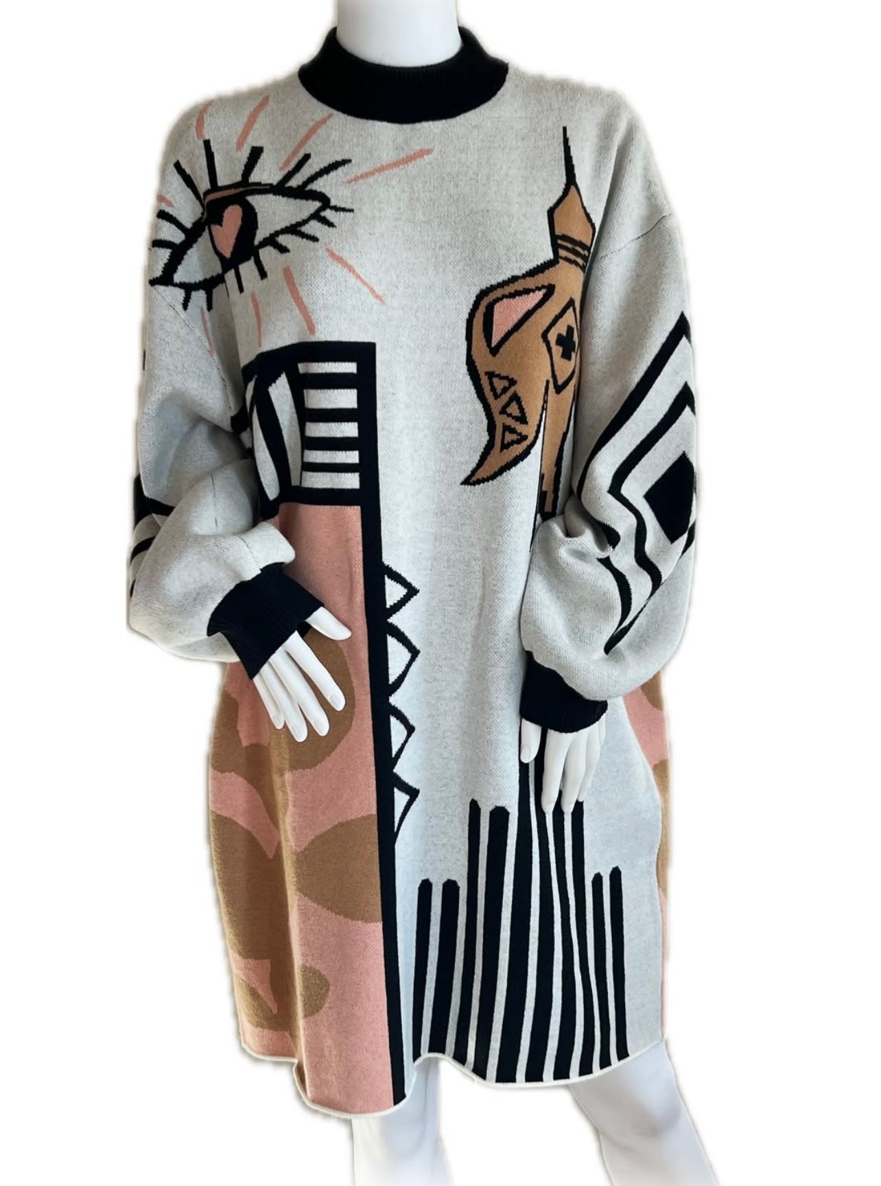 Lonely Hearts Sweater Dress