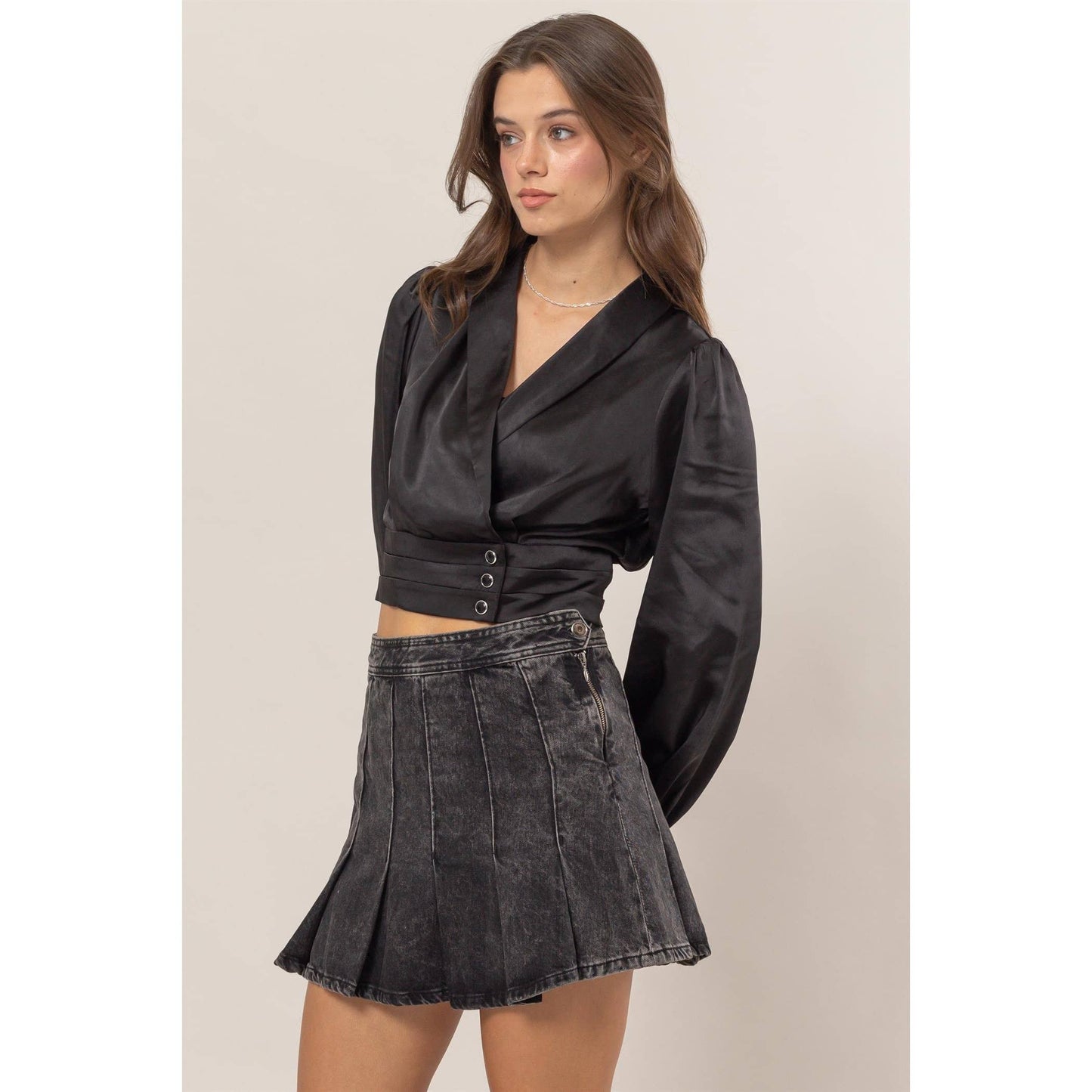 The Black Whisper Blouse