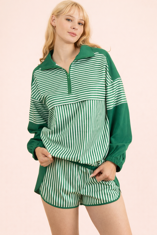 Green Stripe Set
